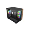 Case per PC Cooler Master Elite 481 Wood — mATX a doppia camera con design in legno naturale e due pannelli in vetro temperato