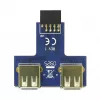 DeLOCK 9 poli 2,54 mm 2 x USB 2.0 1 x 9 poli 2,54 mm nero blu argento