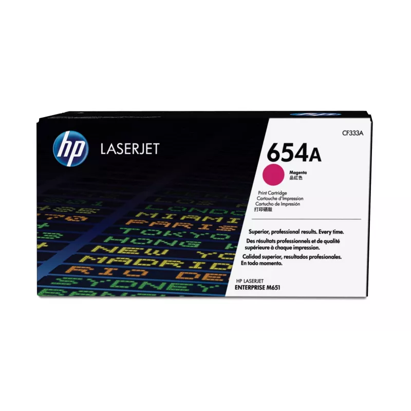 Cartuccia toner originale HP 654A LaserJet magenta