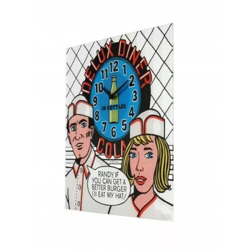 NeXtime orologio da parete 8167 Delux Diner, 43x43cm, da parete, multicolore