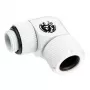 Raccordo BitsPower BP-DWE90RMLA12 — connettore a 90° in ottone, bianco, Ø 12 mm