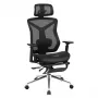 Sedia girevole mark adler MA-EXPERT 5.7 — sedia da ufficio ergonomica in mesh, regolabile in altezza, poggiatesta, braccioli, poggiapiedi, nero