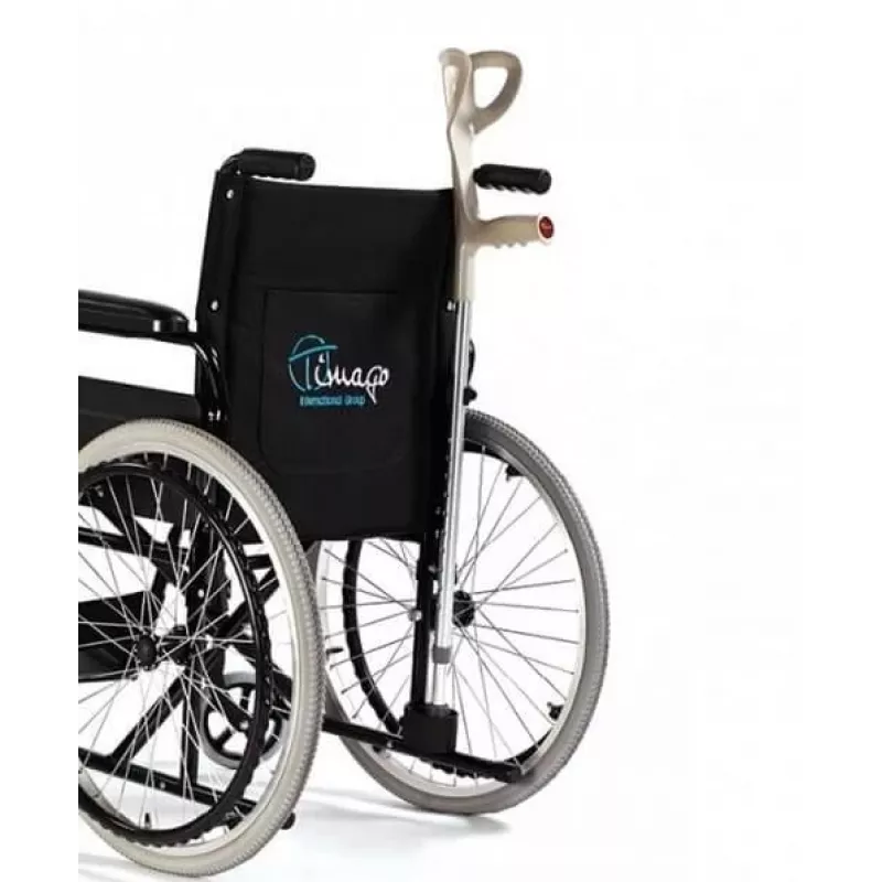 Porta bastone per stampelle, montabile sulla sedia a rotelle