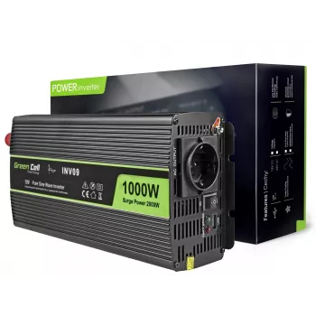 Green Cell INV09 convertitore di tensione auto 1000 W nero