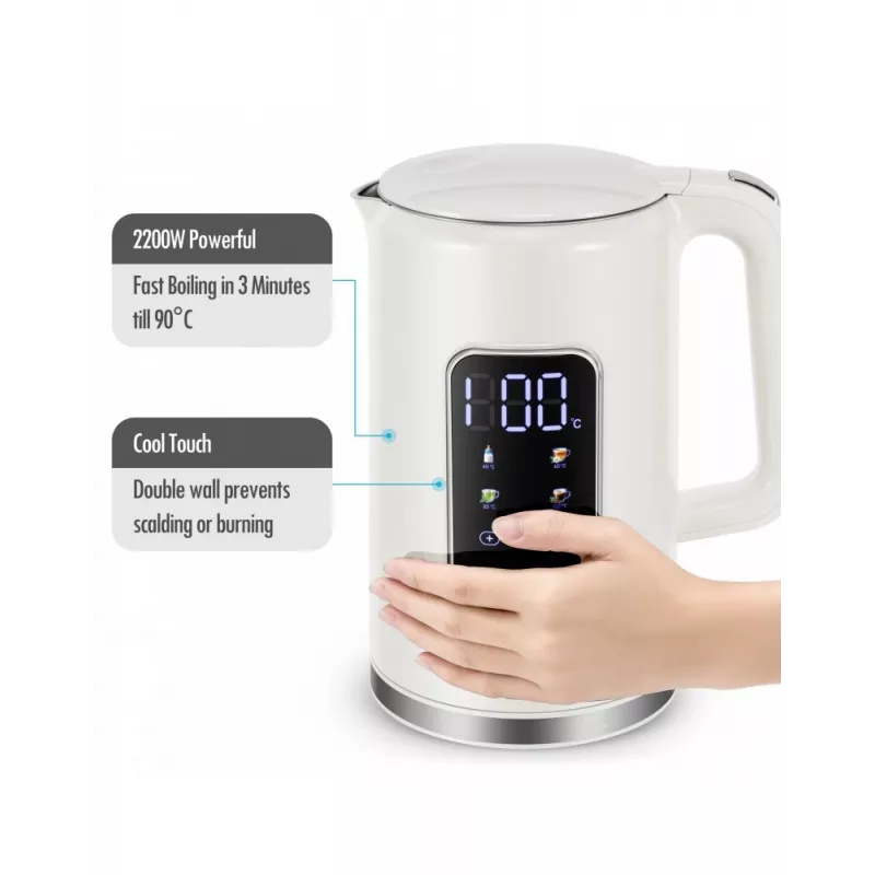 Bollitore Forme FKG-8217, senza fili, acciaio inox, capacità 1,7 L