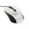 Mouse ottico ambidestro con filo GEMBIRD MUS-4B-01-BS, USB Type-A, 1200 DPI, 4 tasti, nero/argento