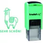 Trodat 163237 timbro — timbro in gomma quadrato, verde, 34 g, prodotto in Austria