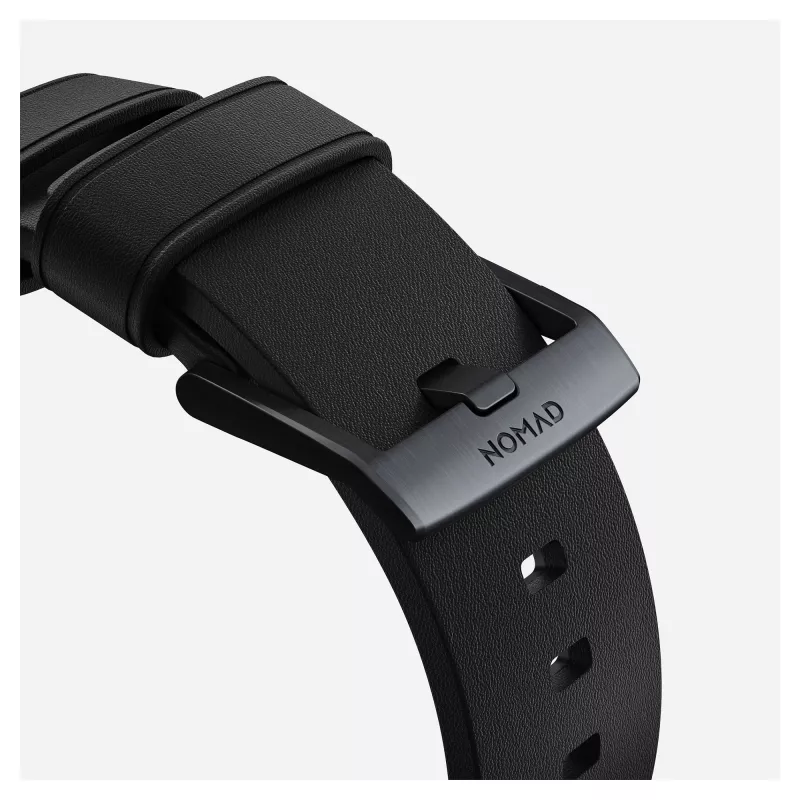 Cinturino Nomad Modern Strap nero pelle Active connettore nero 42/44/45/49 ProV2