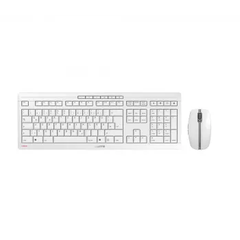 CHERRY Stream Desktop tastiera mouse inclusi ufficio RF wireless QWERTZ tedesca bianco