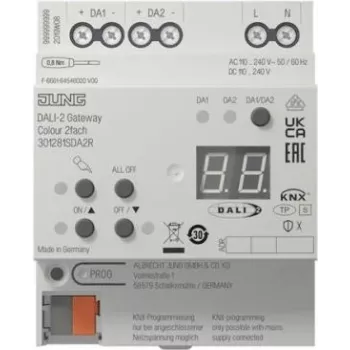 Gateway Jung 30128 1S DA2 R KNX DALI-2 Gateway colore a 2 canali