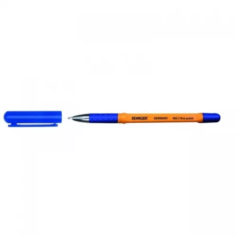 Penna a sfera Stanger 18000300056 0,7 mm punta fine con Softgrip, inchiostro blu