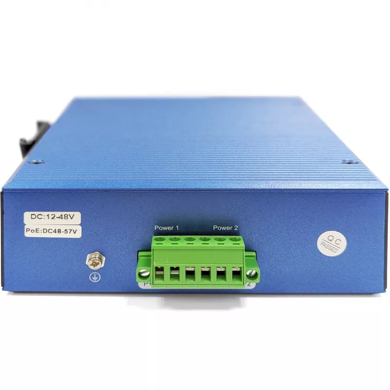 DIGITUS Switch Ethernet Gigabit gestito L2 industriale 16x RJ-45 + 2x SFP, 12–48V DC, 8000 MAC
