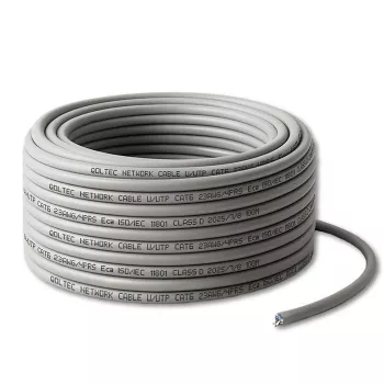 Cavo patch UTP CAT6 rame Cu 100 m grigio – QOLTEC 54560