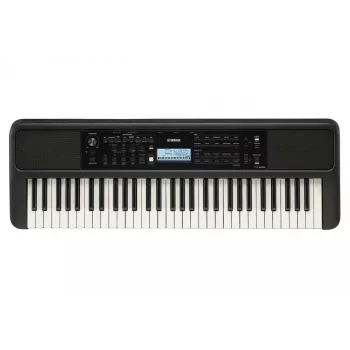 Tastiera YAMAHA PSR-E383 — Tastiera MIDI portatile 61 tasti, display LCD, USB, altoparlanti integrati, a batteria (6), nero