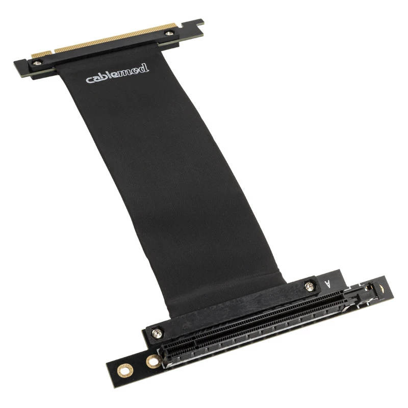 CableMod CM-VPB-HDK-R supporto verticale per GPU con cavo riser PCIe x16, 1x DisplayPort, 1x HDMI, Mini Tower, nero