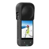 Copriobiettivo protettivo in silicone Puluz per Insta360 X3 (nero)