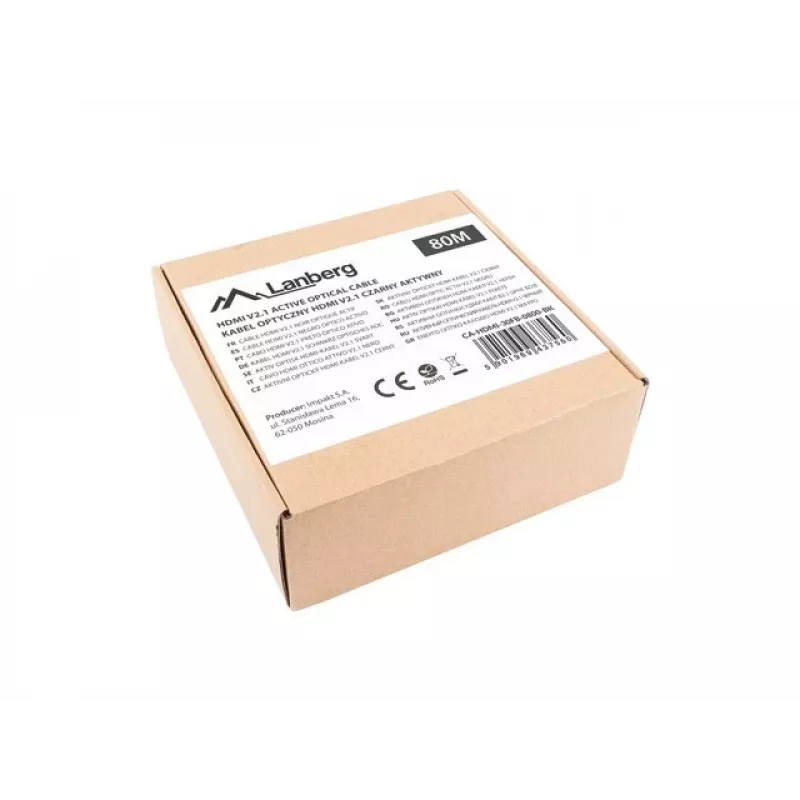 CAVO HDMI M/M V2.1 80M 8K NERO OTTICO AOC LANBERG