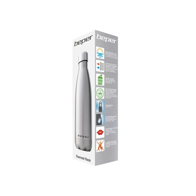 Bollitore Beper BI.505 0,5 L design compatto, resistenza in acciaio inox, bricco senza filo