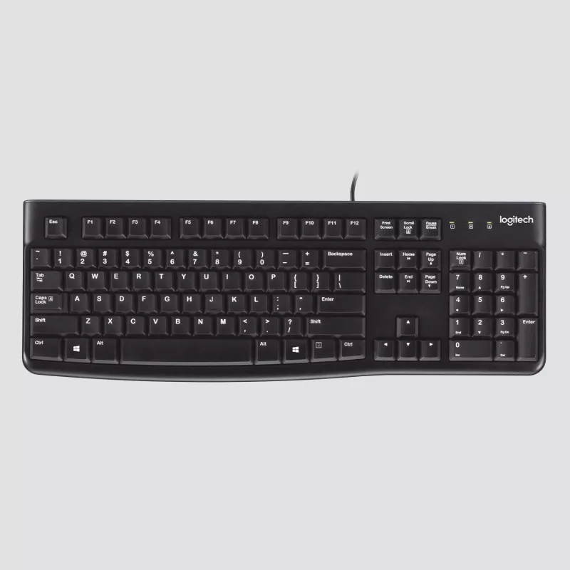 Logitech Desktop MK120 combo, nero, con filo, layout svizzero, 920-002504