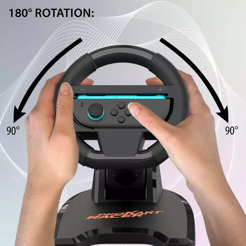 Volante racing SUBSONIC SA5727-1 per Nintendo Switch — sensibilità regolabile, design kart-racer