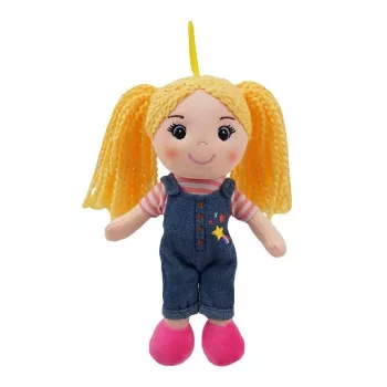 Morbida bambola di stoffa TULILO Madzia 20 cm — giocattolo di stoffa per bambini, aspetto artigianale