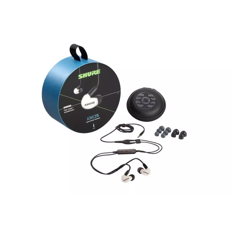 SE215DYWH+UNI-EFS - AONIC215 auricolari in-ear con driver singolo e cavo da 3,5 mm (bianco)