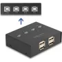 Switch USB 2.0 DeLOCK 4 PC su 4 dispositivi nero 0,48 Gbit/s