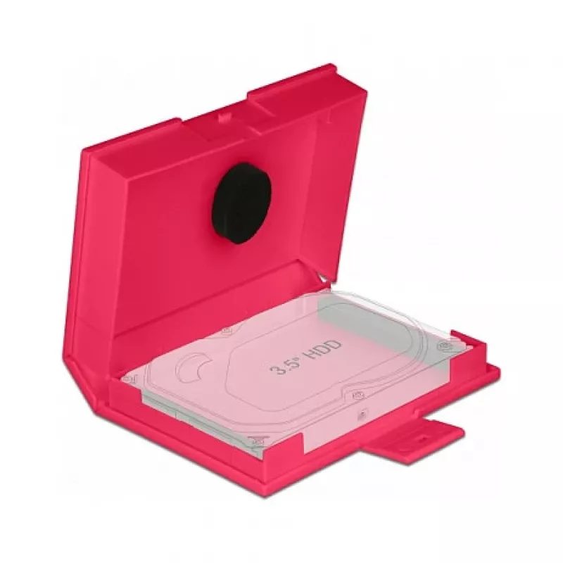 Custodia protettiva DeLOCK 18374 per HDD da 3,5 pollici rosso