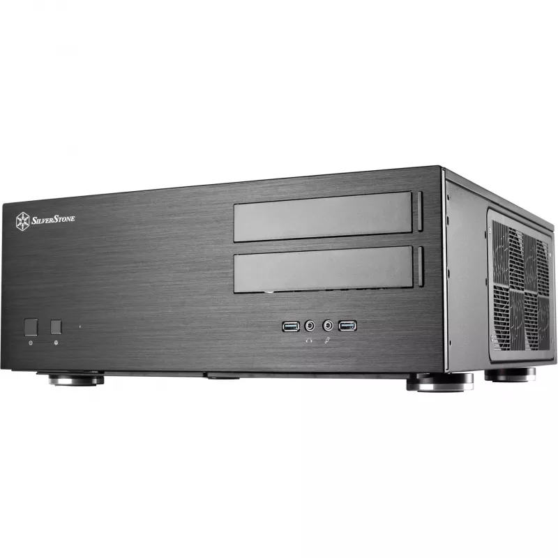 SilverStone Grandia GD08 - Desktop - SSI EEB - senza alimentatore - nero - USB/Audio