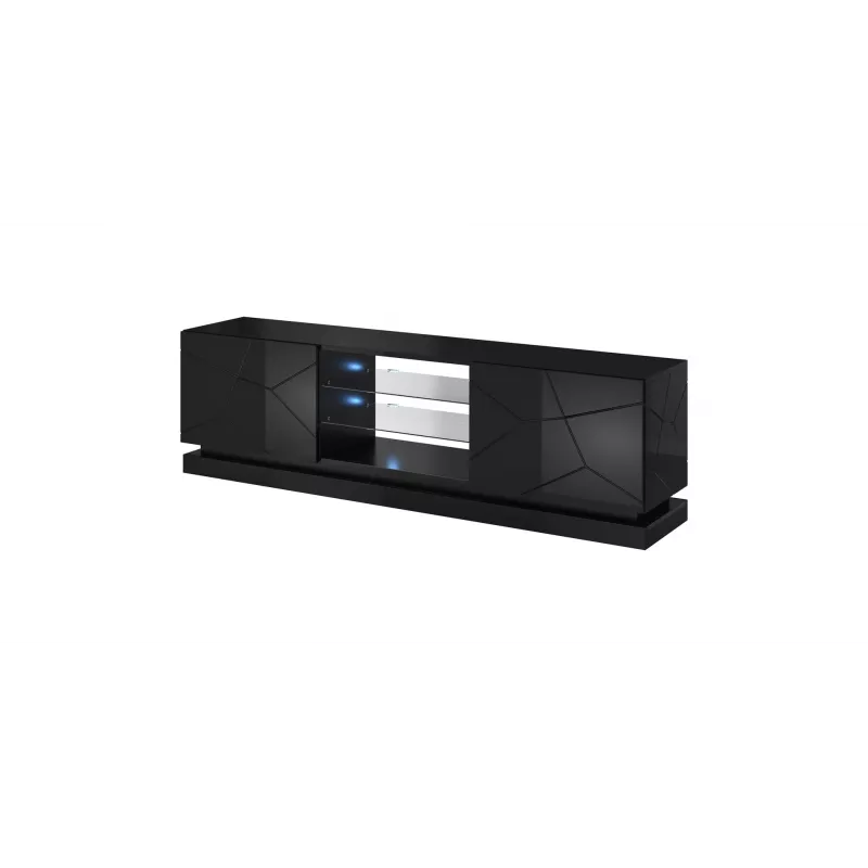 Mobile TV Cama QIU 200 MDF nero lucido/nero lucido