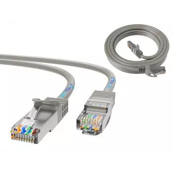 Cavo patch Ethernet Extralink Cat 5e UTP, 10 m, RJ-45–RJ-45, grigio