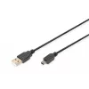 ASM AK-300130-030-S ASSMANN cavo USB 2.0 HighSpeed Canon USB A/miniUSB B (5pin) M/M nero 3m