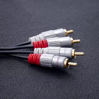 Cavo audio Qoltec 52338 2 m 2xRCA nero