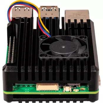 Joy-IT Armor Case BLOCK ACTIVE case SBC adatto per schede di sviluppo Raspberry Pi (RB-AlucaseP5-07FAN)