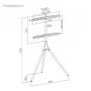 Supporto SBOX FS-1246F inclinabile 45–65°, portata 32 kg, piattaforma 600×400 mm
