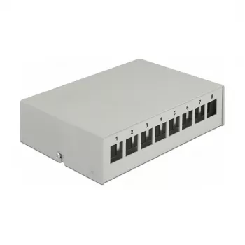 Patch panel Keystone DeLOCK 43412 8 porte grigio