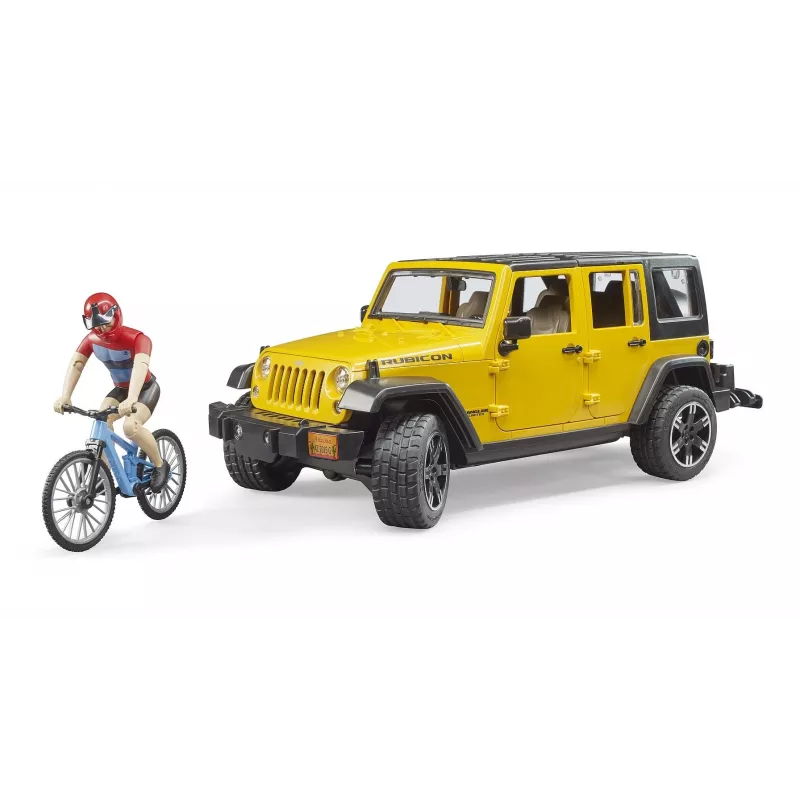 Giocattolo Jeep BRUDER 02543 per tema mountain bike e ciclisti, ABS, multicolore, da 4 anni