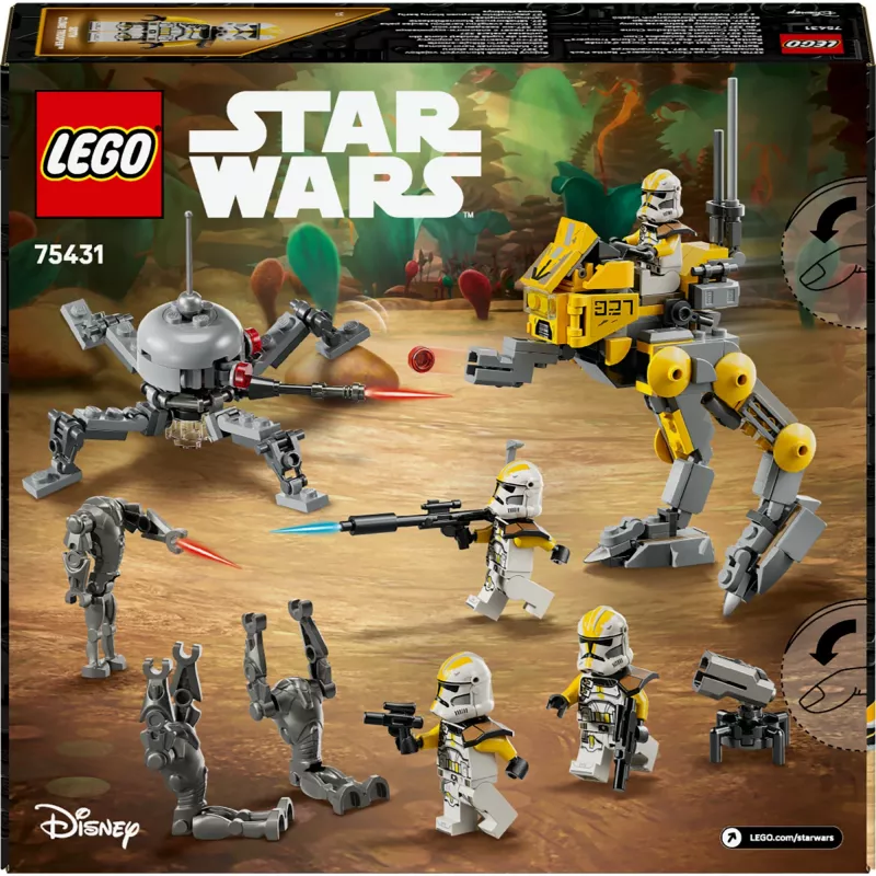 Set LEGO Star Wars 327th Star Corps Clone Troopers Battle 75431 — 258 pezzi, 7 minifigure, età 7+