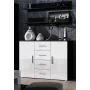 Credenza per soggiorno Cama UNI nero/bianco lucido