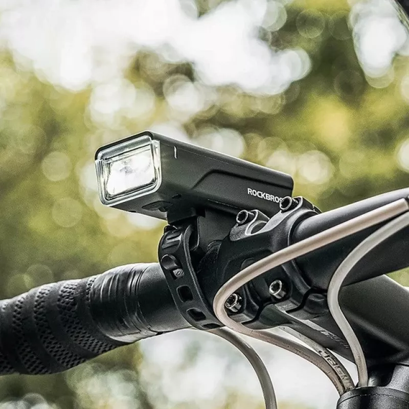 Rockbros Luce per bici + cavo USB-C - USB-A 260 lm nero