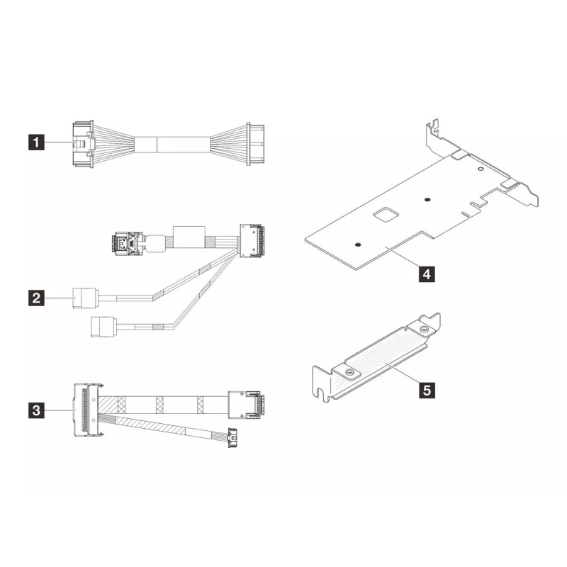 Lenovo ThinkSystem SR250 V3/ST250 V3 set di cavi M.2 (4Z57A88898)