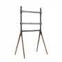 LogiLink BP0078 supporto TV da pavimento, 49-70 pollici, 4 gambe in legno di noce, 40 kg, nero