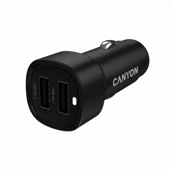 CANYON Caricabatterie auto OnDrive 24 24W 2xUSB-A nero