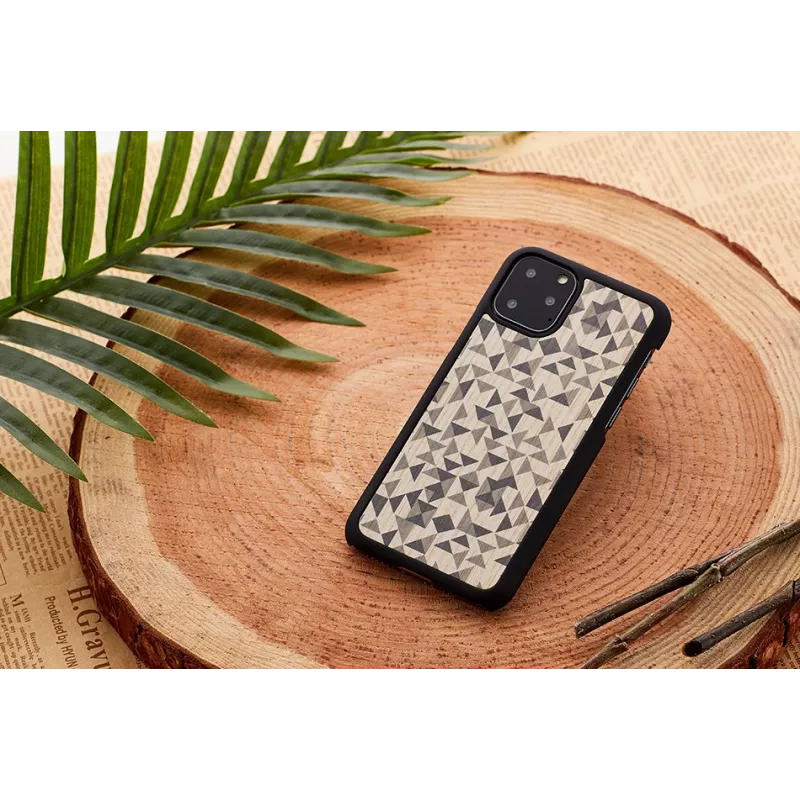 Custodia per cellulare Man and Wood per iPhone 11 Pro Max – design mono triangolo nero
