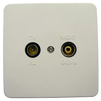 Presa a muro per TV e radio Maximum 63501 — presa coassiale TV/FM per installazione a muro