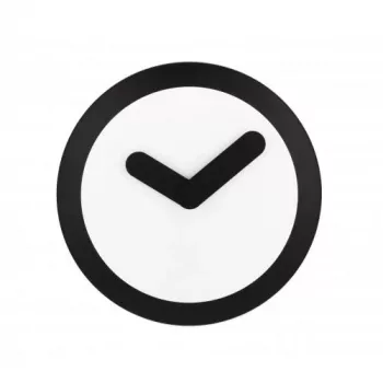 NeXtime orologio 2615zw Focus, Ø25 cm, da parete, bianco/nero