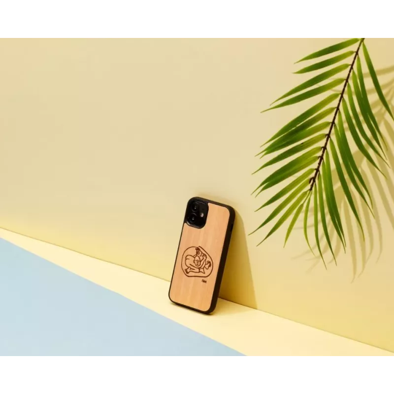 Custodia protettiva Man and Wood per iPhone 12 mini — design pesce per bambini