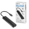 Hub USB-C, 4 porte 2x USB-A, 2x USB-C, nero