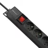 Qoltec PDU in alluminio per RACK | 16A | 16 x Schuko | verticale | 1,8 m