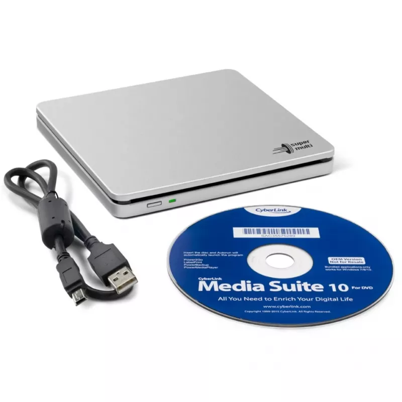 GP70NS50 SLIM, masterizzatore DVD esterno (argento, esterno, USB 2.0, 5,25)